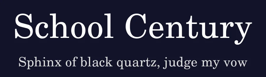 School Century — Serif Font — thumbnail 2