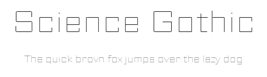 Science Gothic by Thomas Phinney & Co. — Sans Serif Font