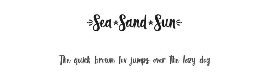 Sea Sand Sun by Typhoon Type - Suthi Srisopha — Script Handwritten Font