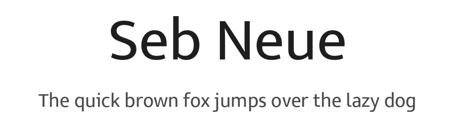 Seb Neue — Sans Serif Font