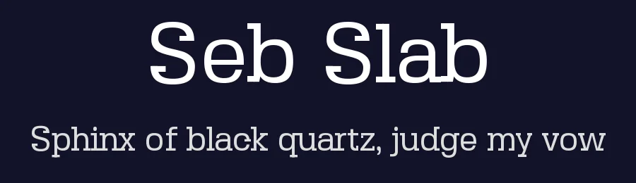 Seb Slab by Tapiwanashe Garikayi — Slab Serif Font — thumbnail 2
