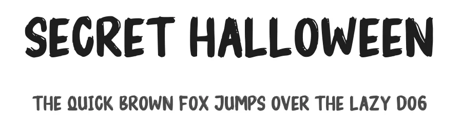 Secret Halloween — Script Handwritten Font