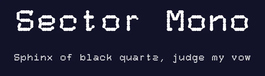 Sector Mono by Mateo Broillet — Display Font — thumbnail 2