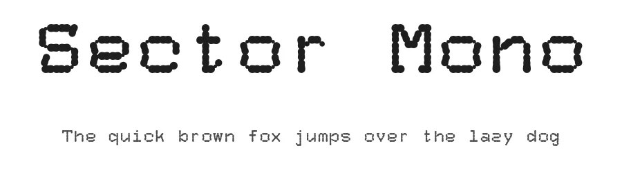 Sector Mono by Mateo Broillet — Display Font