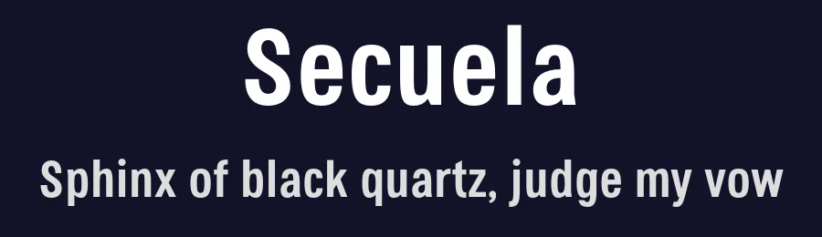 Secuela by Fernando Haro — Sans Serif Font — thumbnail 2