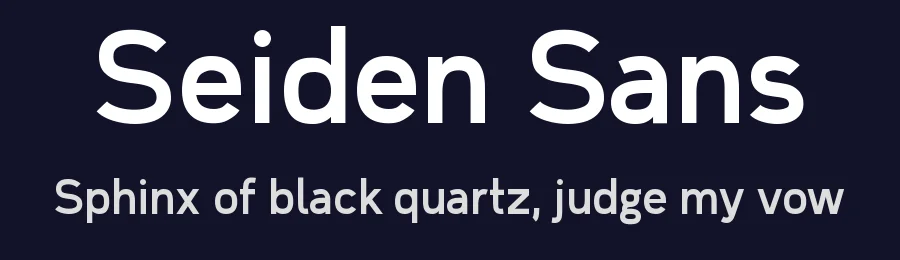 Seiden Sans by Kevin Beronilla — Sans Serif Font — thumbnail 2
