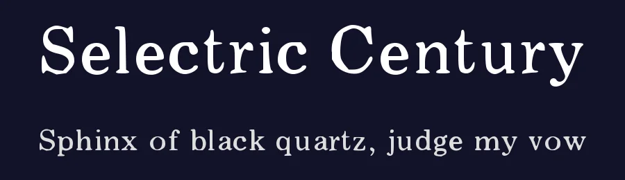 Selectric Century by IBM, Jens Kutilek — Serif Font — thumbnail 2