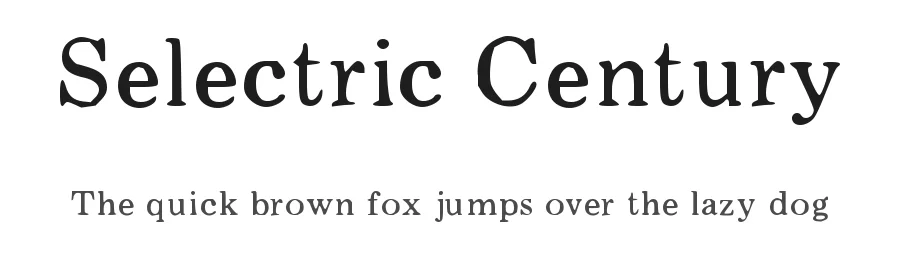 Selectric Century by IBM, Jens Kutilek — Serif Font