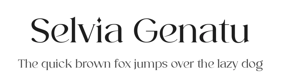 Selvia Genatu by By Abdul Artega — Sans Serif Font