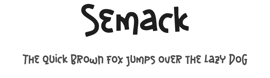Semack by Jarnawi Saja — Display Font