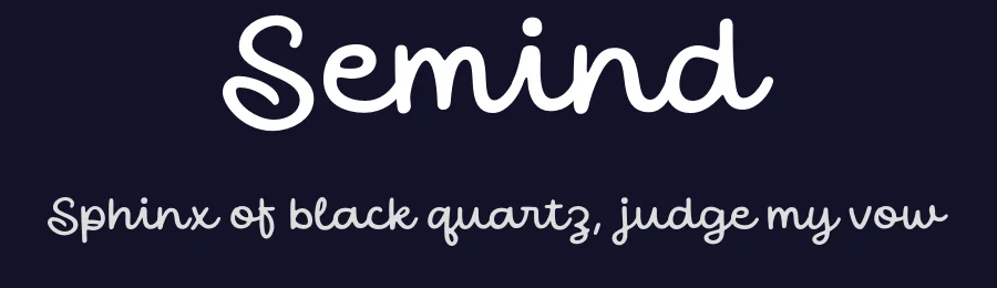 Semind by Southills Std. — Script Handwritten Font — thumbnail 2