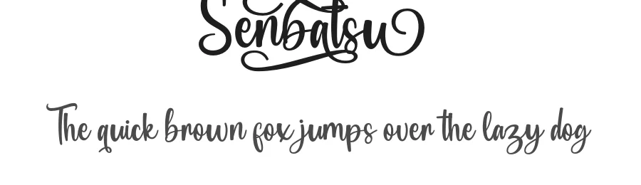 Senbatsu by Lettersweet — Script Handwritten Font