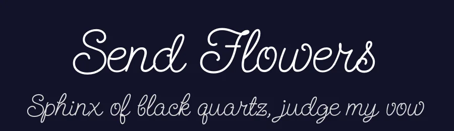 Send Flowers by Robert E. Leuschke — Script Handwritten Font — thumbnail 2