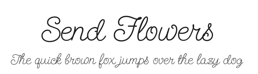 Send Flowers by Robert E. Leuschke — Script Handwritten Font