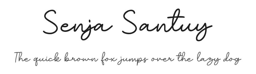 Senja Santuy — Script Handwritten Font