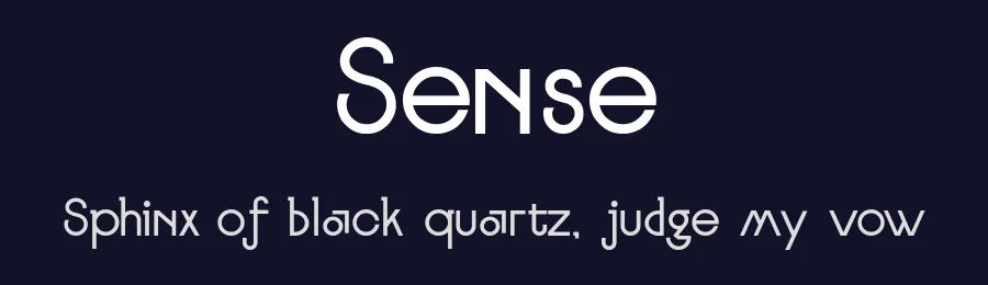 Sense by ZhenglinWang,HuiWei — Sans Serif Font — thumbnail 2