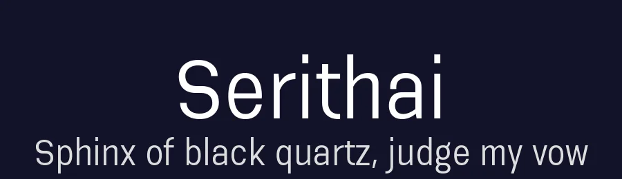 Serithai by Anupap Jaichumnan — Sans Serif Font — thumbnail 2