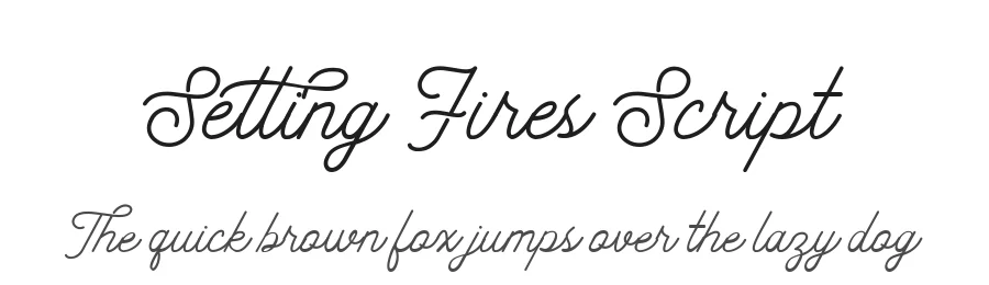 Setting Fires Script by dharmas — Script Handwritten Font