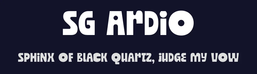 SG Ardio by Jodi El Ghazi — Display Font — thumbnail 2