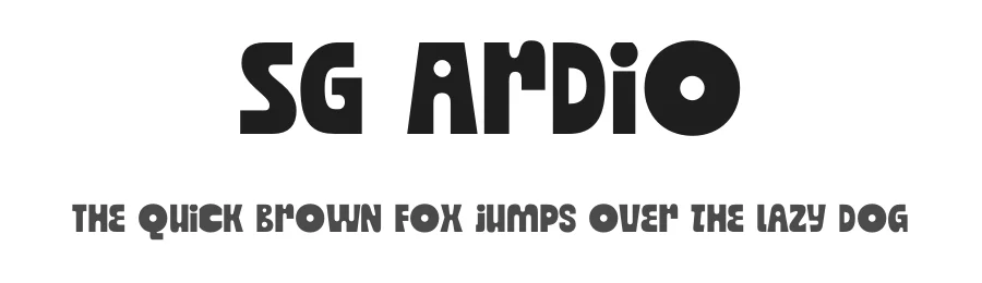 SG Ardio by Jodi El Ghazi — Display Font