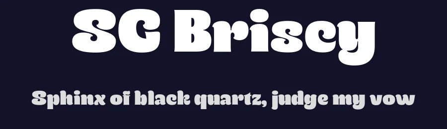 SG Briscy — Display Font — thumbnail 2