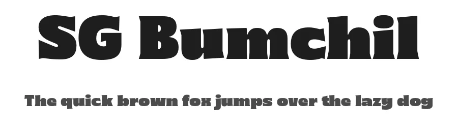 SG Bumchil by Studio Gulden — Display Font