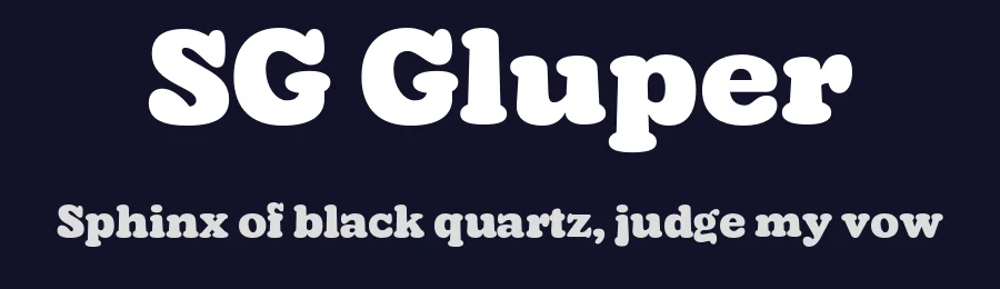 SG Gluper by Jodi El Ghazi — Display Font — thumbnail 2
