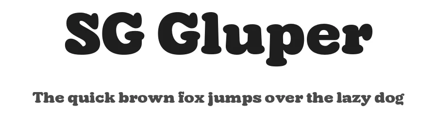 SG Gluper by Jodi El Ghazi — Display Font