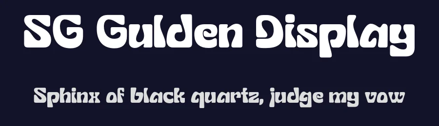 SG Gulden Display by Jodi El Ghazi — Display Font — thumbnail 2