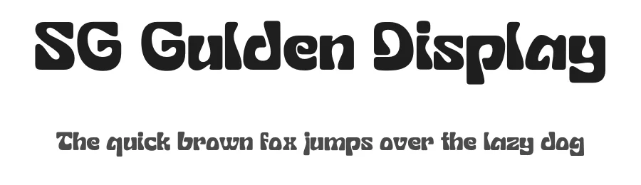 SG Gulden Display by Jodi El Ghazi — Display Font