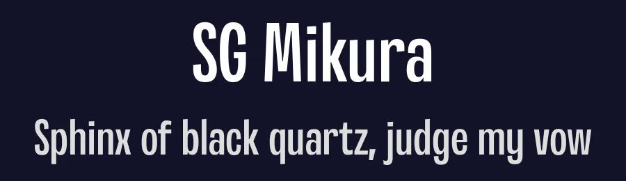 SG Mikura by Jodi El Ghazi — Sans Serif Font — thumbnail 2