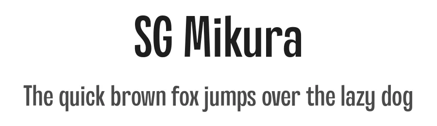 SG Mikura by Jodi El Ghazi — Sans Serif Font