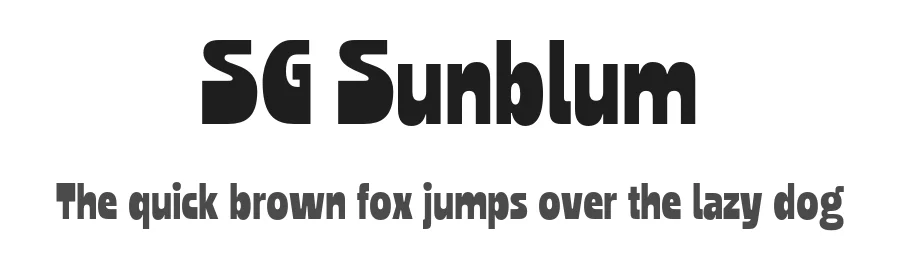 SG Sunblum by Jodi El Ghazi — Display Font
