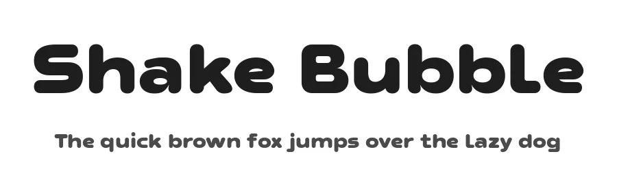 Shake Bubble by Diki Pradipta Tri Atmojo — Sans Serif Font