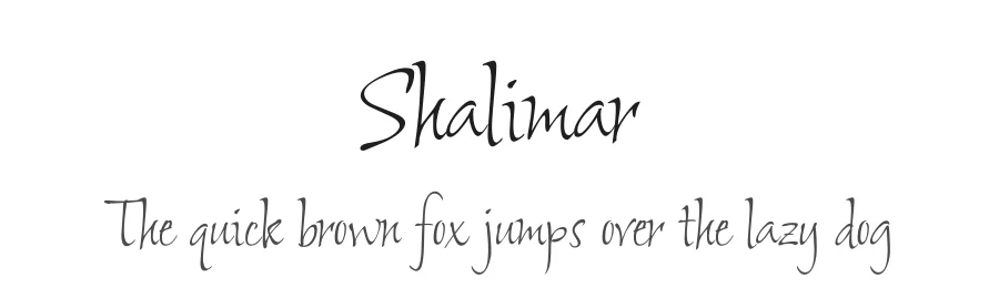 Shalimar by Robert E. Leuschke — Script Handwritten Font