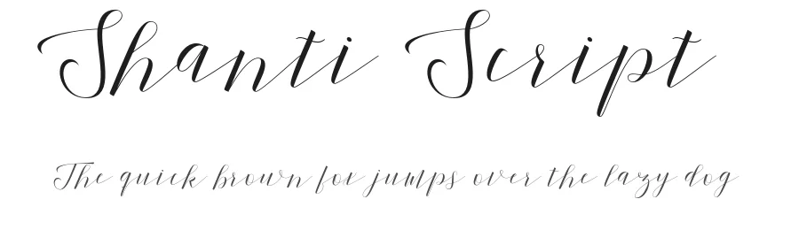 Shanti Script by Area Type — Script Handwritten Font