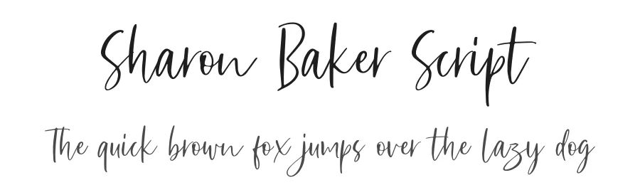 Sharon Baker Script by Sarid Ezra — Script Handwritten Font