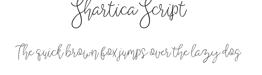 Shartica Script by Area Type Studio — Script Handwritten Font