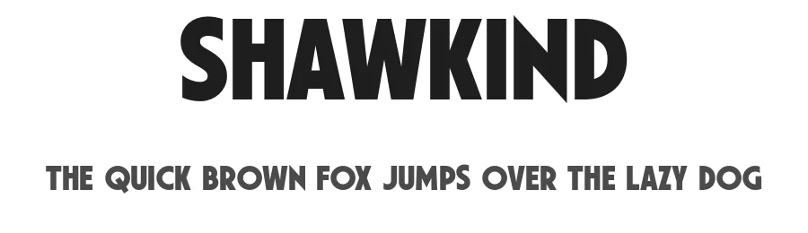 Shawkind by Ahmad Ramzi Fahruddin — Sans Serif Font