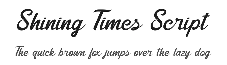 Shining Times Script by Seno Aji Font — Script Handwritten Font