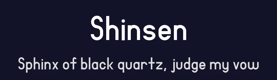 Shinsen — Sans Serif Font — thumbnail 2