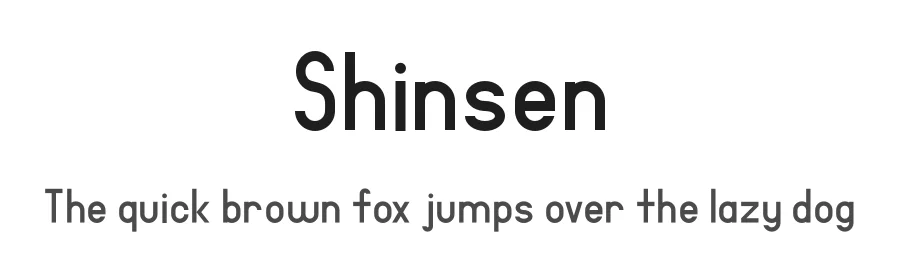 Shinsen β Sans Serif Font