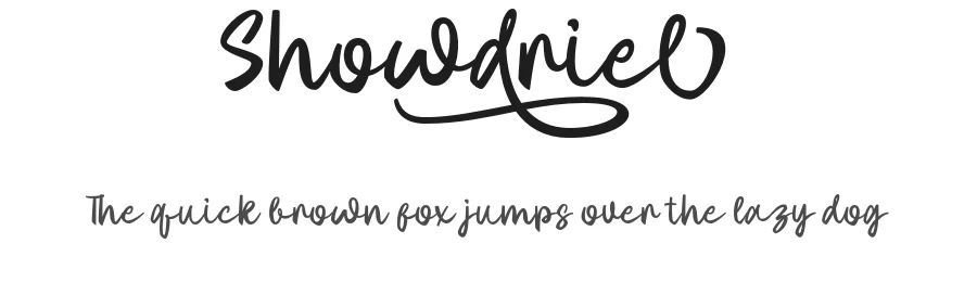 Showdriel by Lettersweet — Script Handwritten Font