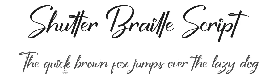 Shutter Braille Script by Fuad Hasan — Script Handwritten Font
