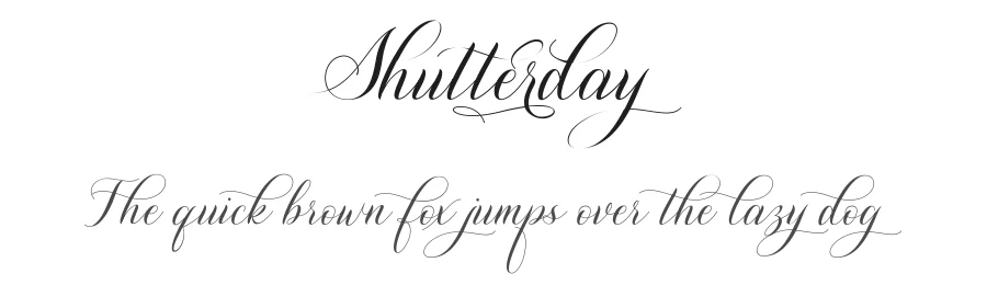 Shutterday by Nofi Sofyan Hadi — Script Handwritten Font