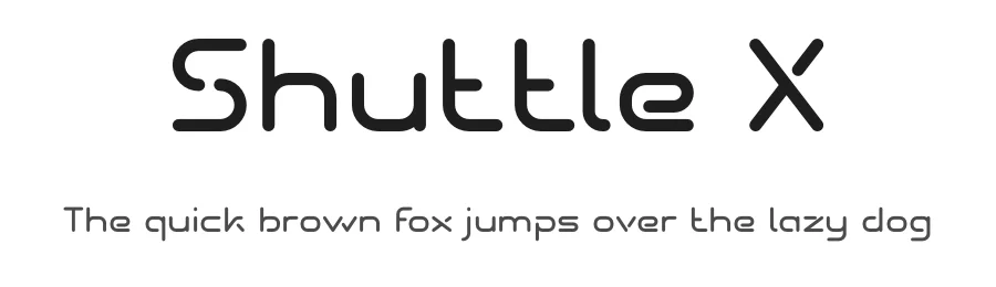 Shuttle X by IDEBARENG TEAM — Display Font