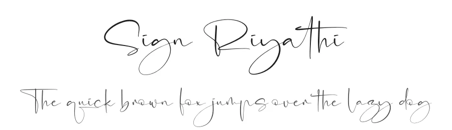 Sign Riyathi by Nanang Jamaludin — Script Handwritten Font