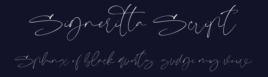 Signeritta Script by Muhamad Yusron  Billah — Script Handwritten Font — thumbnail 2