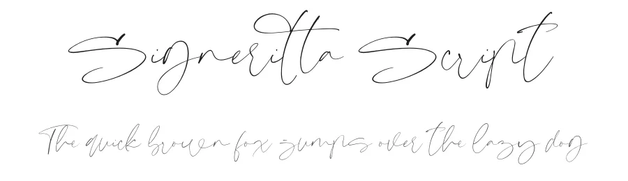 Signeritta Script by Muhamad Yusron  Billah — Script Handwritten Font