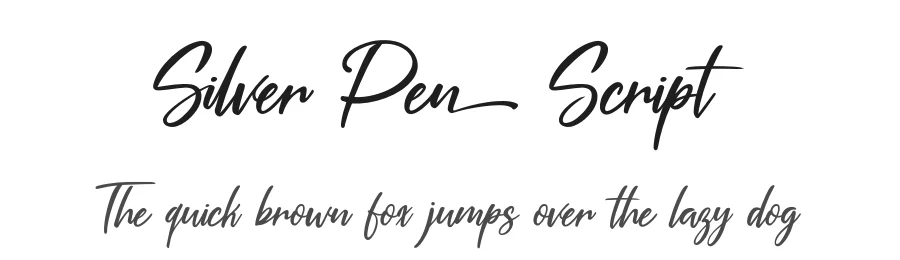 Silver Pen Script by Suzuran — Script Handwritten Font